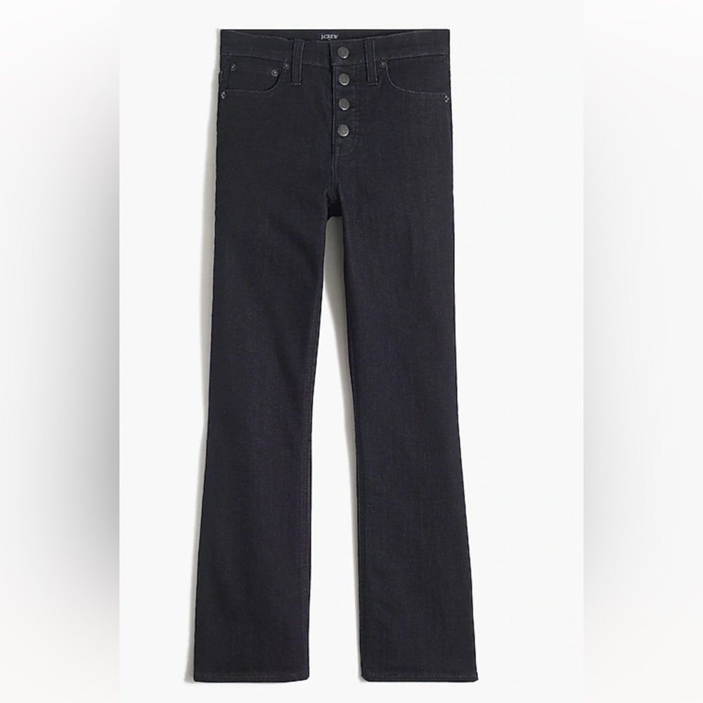 J. Crew High Rise Crop Flare Dark Wash Jeans Size 26